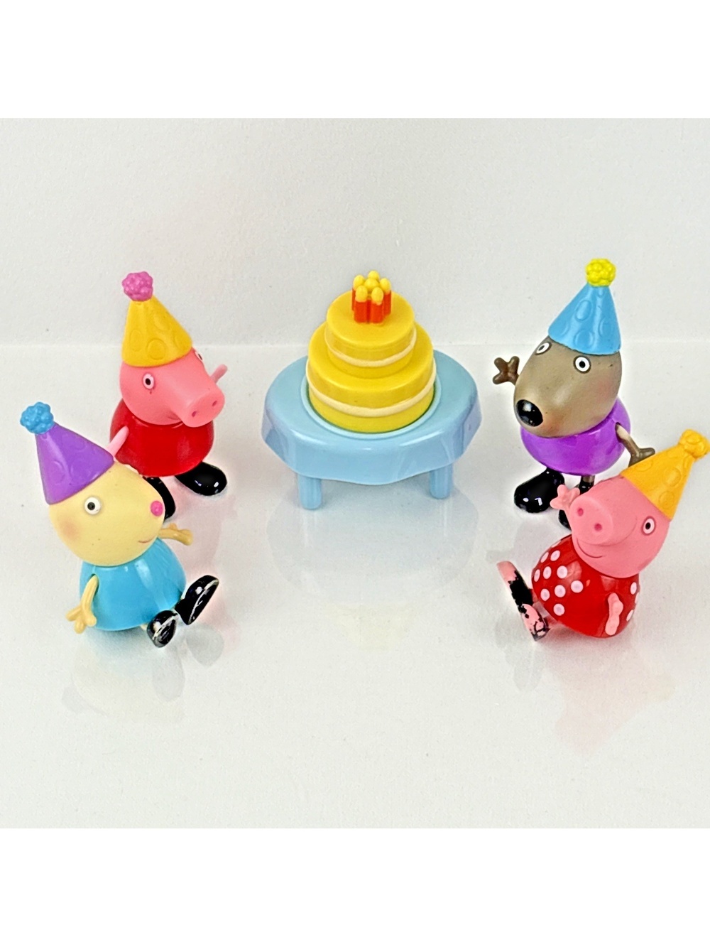 Vintage Jazwares Peppa Pig Birthday Party Friends Figure Set Birthday Cake 2003